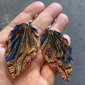 Artisan pretty paper craft earrings